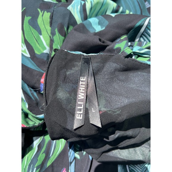 Elli White Green and Black Tropical Hummingbird Print Maxi Dress - Picture 3 of 14